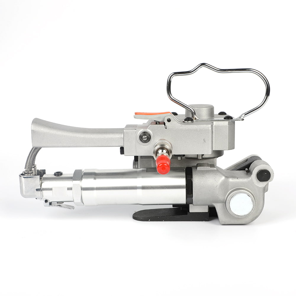 Mesin strapping PP PET pneumatik separa automatik mudah alih